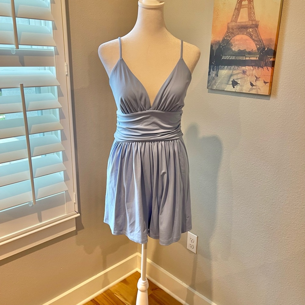 Susana Monaco Romper with Spaghetti Straps : Light Blue : Medium